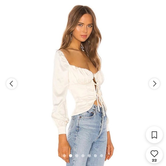 Majorelle Waldorf Top in Ivory - Picture 4 of 11